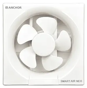 anchor by panasonic Smart Air Neo 200mm Exhaust Fan for Kitchen | Exhaust Fan for Bathroom (2 Yrs Warranty) (White, 13048WH)