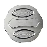 Copertura decorativa in lega di alluminio per serbatoio del carburante per moto, bici elettriche e tricicli compatibili, con installazione diretta (argento)
