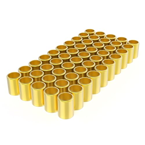 GASHER 50PCS Hose Ferrules Brass Fitting 7325, 14.5mm Air Hose Crimping Fittings Used in Conjunction with Hose Crimping Tools