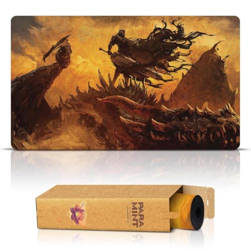 Dragon Slayer (Bordes cosidos) - Alfombra de Juego Berserk Anime - Compatible con tapete de Juego Magic The Gathering - Juega a MTG, YuGiOh, TCG - Diseños Originales y Accesorios