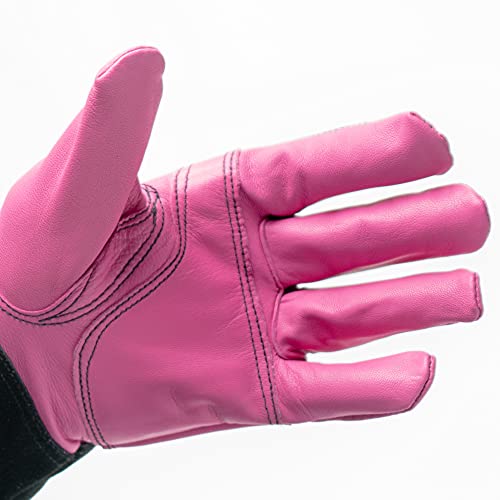 Defiant Metal TIG Welding Gloves - Premium Pink Goatskin Leather (Small)