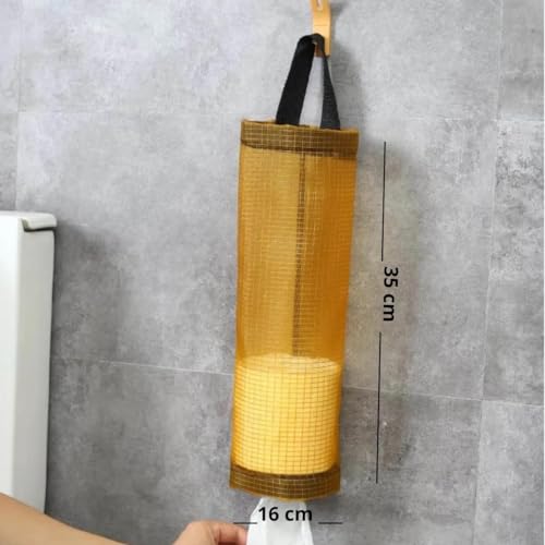 Puxa Saco Organizador Porta Sacolas Plasticas de Cozinha (Preto)