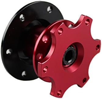 Quick Release Adapter Car Steering Wheel - Universal Car Quick Release Snap Off Steering Wheel Boss Hub Kit for Race/Rally/Motorsport (Red)