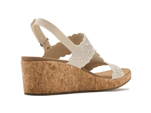 Skechers Skechers Women's ARCH FIT BEVERLEE 2.0 - MY FAV, Embellished knit with adjustable slingback, Off White, 9M