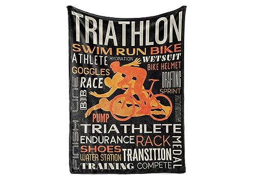 Huglanket Triathlon Gifts Blanket, Flannel Throw Blanket 50"*65"