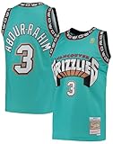 Youth Shareef Abdur-Rahim Vancouver Grizzlies 1996-97 Hardwood Classics Teal Swingman Jersey (US, Alpha, Medium, Regular, Teal)