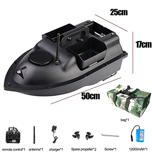 Foto von CXSMKP Futterboote Smart RC Boot Köderboot Futterboot mit Echolot und GPS Entfernung GPS Cruise Köder-Boot mit 12000Mah Batterie 3 Unabhängigen Köderfächern Nachtlicht GPS, home