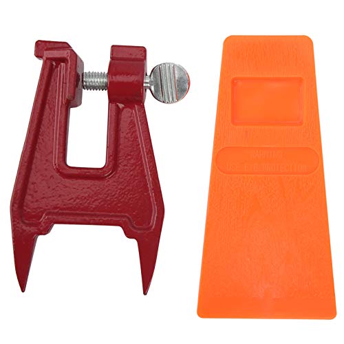 Cuneo di Abbattimento Cuneo da Taglio per Alberi da Taglio Arancione da 5 Pollici con Accessori per Staffa Piastra Guida