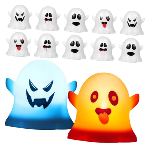 Lámpara Fantasma LED con Vela Parpadeante Segura para Fiestas de Halloween sin Fuego