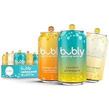 bubly Sparkling Water, Citrus Variety Pack, Zero Sugar & Zero Calories, Seltzer Water, 12 Fl Oz Cans Pack of 18
