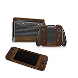 ZOOMHITSKINS Retro Game Wood Vintage Console Old Black Brown Best Classic High Quality 3M Vinyl Decal Sticker Wrap, Bubble-free Install, Goo-free Removal, Nintendo Switch Compatible, Made in the USA
