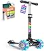 Produktbild KIDIZ® Roller Kinder Scooter X-Pro2 Dreiradscooter mit PU LED Leuchtenden Räder Kinderroller faltbar Tret-Roller höhenverstellbarer Cityroller für Jungen Mädchen 3-12 Jahre, Schwarz