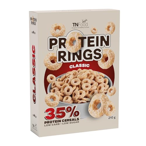 Tsunami Nutrition Protein Rings, Cereali Proteici Vegani, 210g, 35% Proteine, Senza Glutine, Senza Lattosio, Low Carb, 8 Gusti, Alto Contenuto di Fibre (210g, Classico)