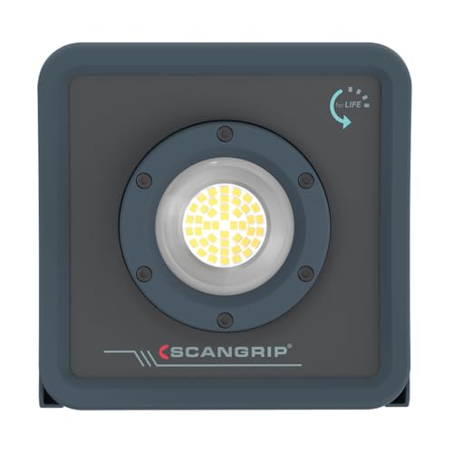 Scangrip NOVA R wiederaufladbare USB-C-LED-Lampe kompakt und leicht zu transportieren ergonomisches Design Wasser- und staubgeschützt 2000 Lumen