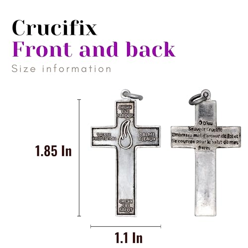 Small Purple Scapular Marie Julie Jahenny of Benediction and Protection Catholic Necklace Escapulario Morado4