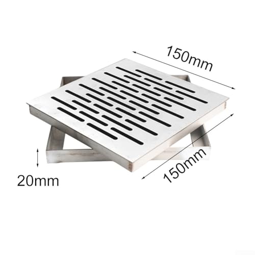 Tapas de desagüe cuadradas de Acero Inoxidable duraderas - Rejillas de Malla Resistentes para desagües Exteriores, de jardín y de Carreteras - Filtros de Rejilla metálica de Primera Calidad