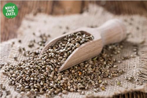 Wholefood Earth Organic Hemp Seed – 2 kg | GMO Free | Vegan | High Fibre | Source of Protein | Certified Organic