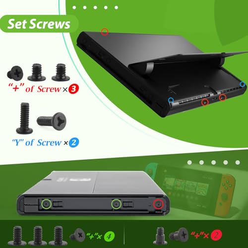 RongZy 2 Stück Slider Schiene für Nintendo Switch OLED Schiene Ersatz der Gleitschienen mit Flexkabel für Nintendo Switch OLED Linken und Rechten Slider Konsole mit Reparierwerkzeug