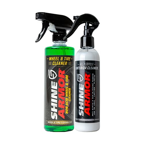 Shine Armor Car Interior Cleaner For Vehicle Detailing & Restoration All Purpose Solvent & Wheel Cleaner Tire Shine Spray For Car Detailing #TOP10