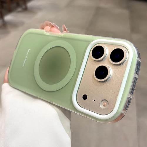 Coque magnétique iPhone 13 antichoc couleur bonbon vert foncé