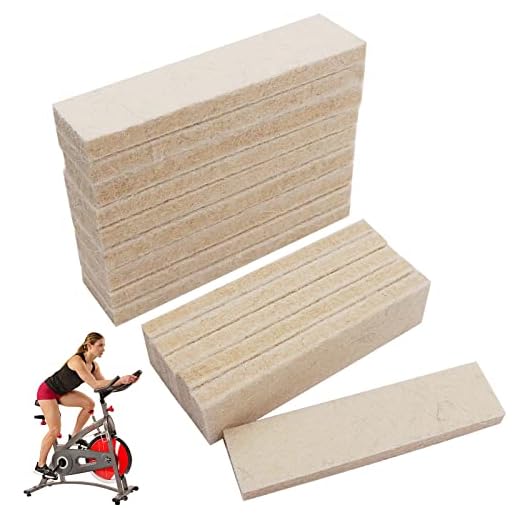 GZkedu 15 pastillas de freno, fieltro de lana, bloques de freno para bicicleta, almohadilla de resistencia para el hogar, gimnasio, fitness, repuesto (beige)