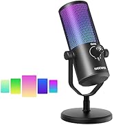 NEEWER USB Gaming Microphone with RGB Light Effect, Plug & Play One Click Mute & Gain, for PC Mac...