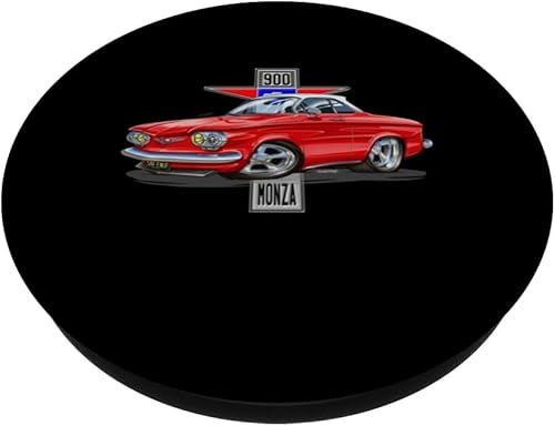 Miniatura 2 de Corvair 1960 Monza Coupe Cartoon PopSockets Standard PopGrip