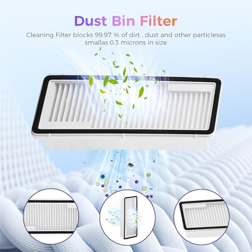 Image of 16 Pcs Accessories kit for NARWAL FLOW Robot Vacuum, 1 Zero-Tangling Floating Brush, 4 Dust Bag, 2 Dust Bin Filter, 2 Track Mop, 4 Anti-tang ling Side Brush, 2 Sponge Filter, 1 Clean Tool