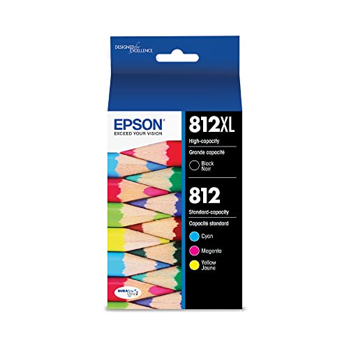 Image of Epson 812 DURABrite Ultra Ink High Capacity Black & Color Cartridge Combo Pack & 812 DURABrite Ultra Ink High Capacity Black & Standard Color Cartridge Combo Pack