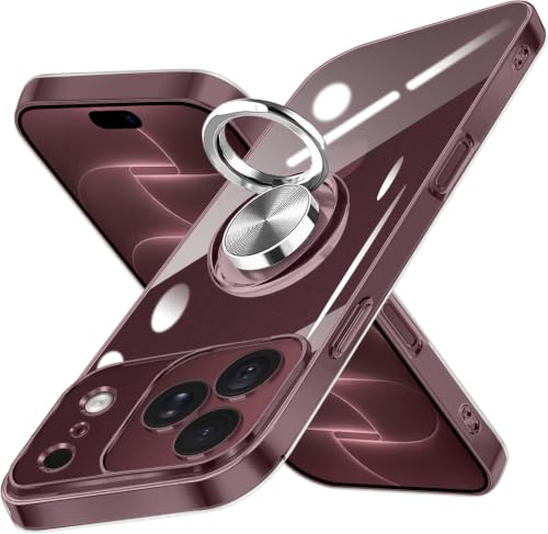 Cexitesuo iPhone 18 Pro / 17 Pro �p �P�[�X �����O�t�� �N���A �����ӂ���18 �v�� �J�o�[ �ϏՌ� | ��p�ق�18 �Ղ� �P�[�X ���� TPU �S�ʕی� �y�� ���^ �X �A�C�t�H��17pro �X�}�z�P�[�X �X�^���h�@�\
