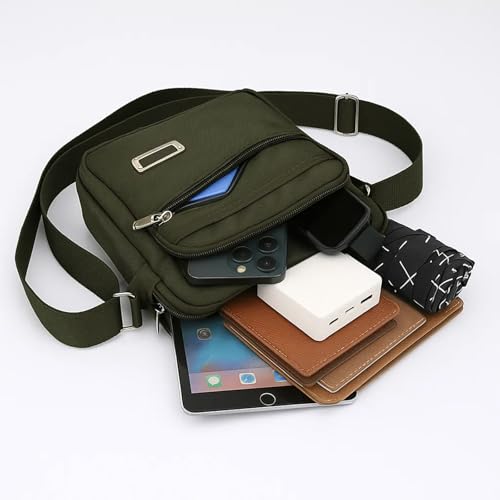 Small Crossbody Bags for Women Men, Shoulder Sling Bag with 4 Zipper Pockets Phone Purses Wallet for Travel Work Daily Use3