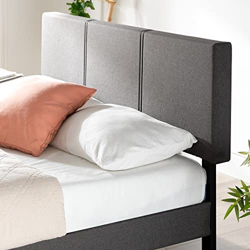 Zinus Cambril Upholstered Platform Bed Frame With Sustainable Bamboo Slats / No Box Spring Needed / Mattress Foundation / Easy Assembly, Queen #TOP3