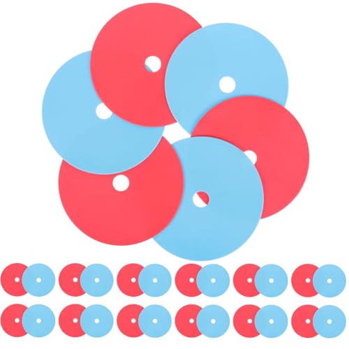 TOYANDONA 30Pcs Soccer Training Markers Non Slip Floor Discs for Agility Drills Pe Marking Signs for Football Basketball and Sports Training Sessions