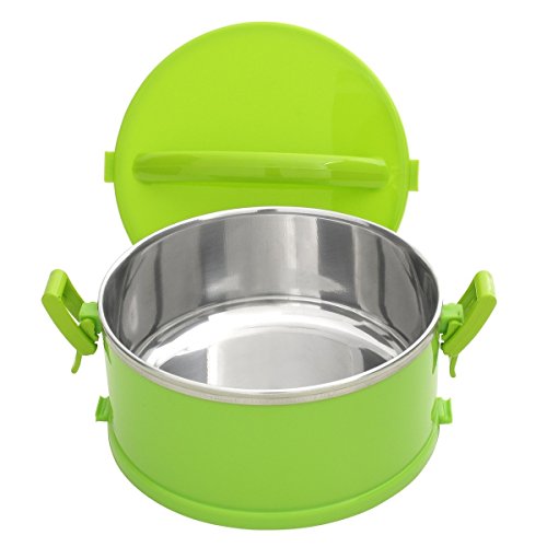 Conjunto 4 Peças Marmita Termoprática Verde Citra - Uso em Micro-ondas