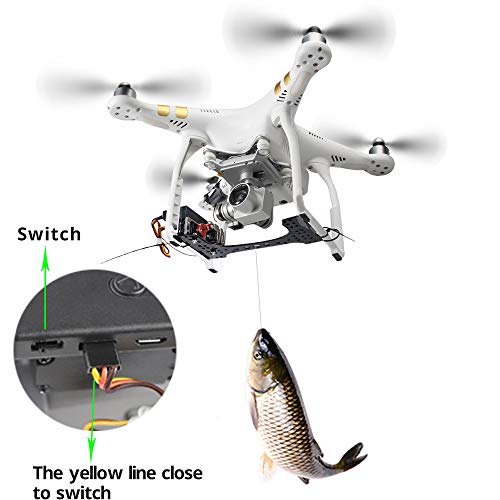 Rcgeek Compatible Dji Phantom 4 Drone Clip Drop Kit Payload Delivery Drop Transport Device Drone Release Fishing Bait Carrying Wedding Proposal Device Double Release Thrower Pin Phantom 4 Pro/Adv/Pro+ #TOP2
