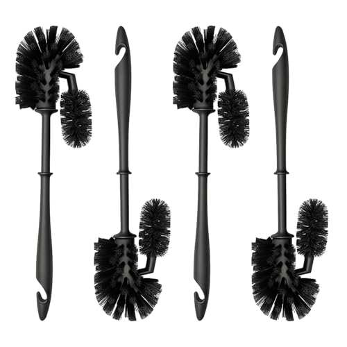 Rival 4er Set WC-Randreinigerbürste Smart Line mit PP-Borsten – Toilettenbürste mit ergonomischem Griff – Klobürste für schnelle & gründliche Reinigung – WC Bürsten Set mit Randreiniger