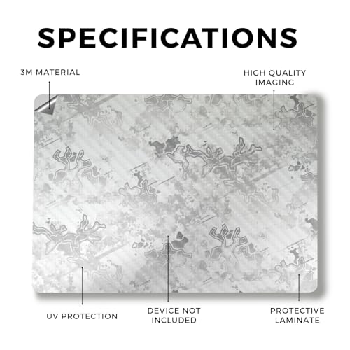 Image of Carbon Fiber Laptop Skin Compatible with Surface Laptop 7 15 inch (2024) - Viper Snow - Premium 3M Vinyl Protective Wrap Decal Cover - Easy to Apply | Crafted in The USA by MightySkins