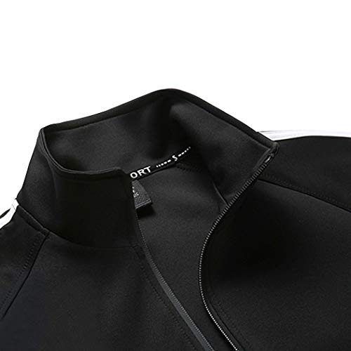 Modern Fantasy Women's Active Tracksuit Seamless Pocket Jogging Jacket & Pants Set Black M #TOP1