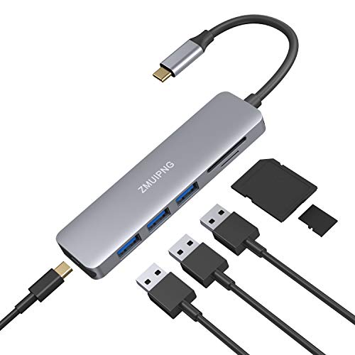 USB C Hub,6 in 1 Dongle Adapter for MacBook Pro 2020/2019/2018/2017,MacBook Air 2020-2018
