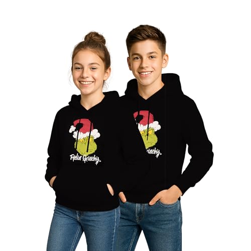 United Labels Grinch Hoodie für Jungen und Mädchen, Schwarz, 134...