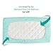 Crib Mattress Protector Sheets Waterproof 2 Pack, Quilted Crib Mattress Pad Cover Fitted Fits for Baby Toddler Bed Mattress, Aqua & Pink, 52” x 28”