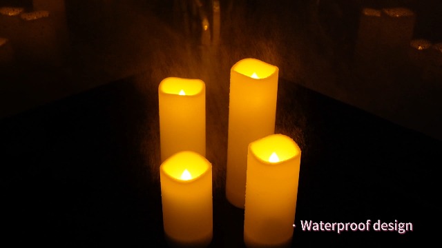 Image of YOROXRG 12 Pack Flameless Candles Battery Operated Waterproof Led Candles (D:2.2 inch X H:4 inch 5 inch 6 inch 7 inch) Candles with 2 Remotes Contro for Wedding, Party, Birthday