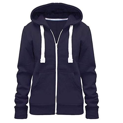Veste à capuche pour femme noire XL avec fermeture éclair unie