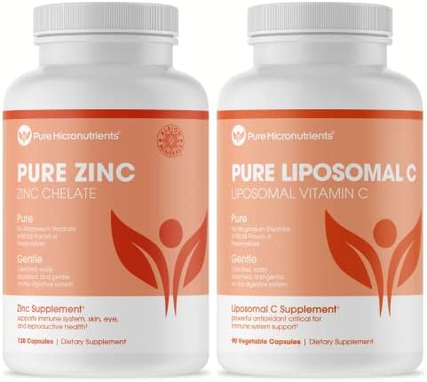 Pure Zinc + Liposomal VIT C Bundle Saving Pack!