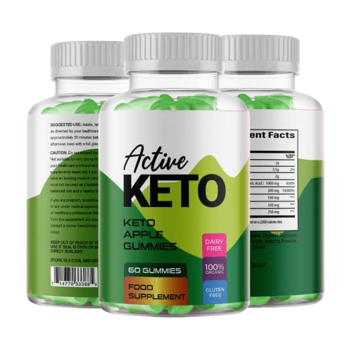 Active Keto Gummies 1000Mg Apple Gummies Supports Healthy Weight Loss (60 Gummies)- 1 Bottle