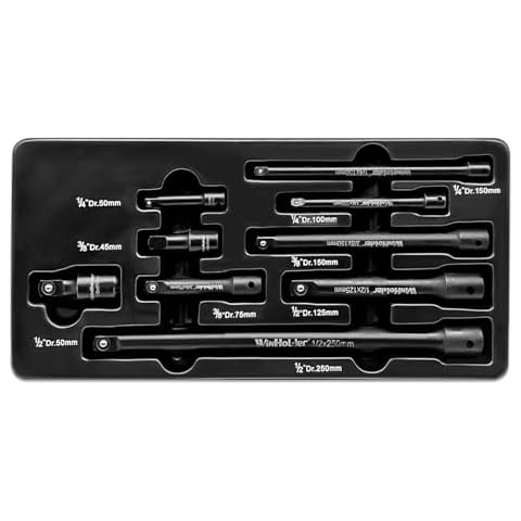 WinHolder 9pcs Impact Wrench Socket Extension Set Cover