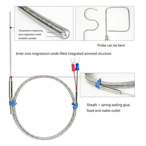 Termopar tipo K PT100 sensor sin tierra que elimina errores de lectura M12 3