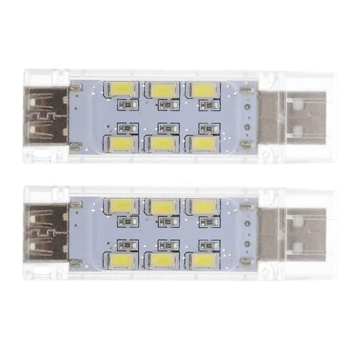 SEWACC 2pcs USB Night Light Rechargeable Led Laptop Lamp for Reading and Working Portable Computer Light for Travel for and Camping