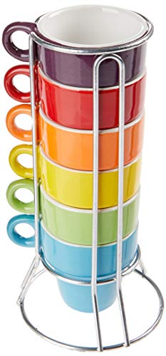 Conjunto de 6 xícaras de porcelana para café