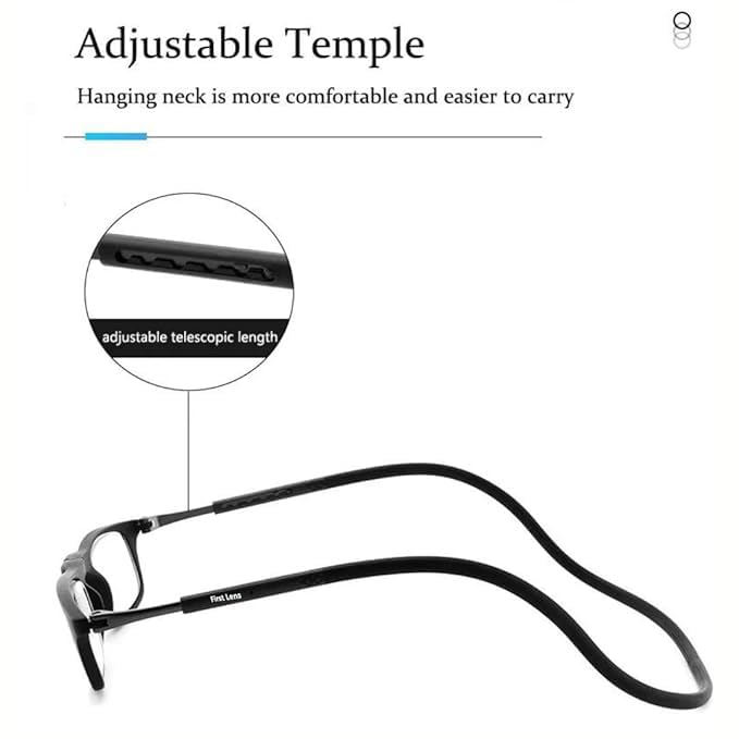 Image of OTTAVO Magnetic Reading Glasses with Adjustable Neck Strap,
